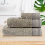 Toalla De Algodón Taupé - Livim Natural Home Varios Tamaños