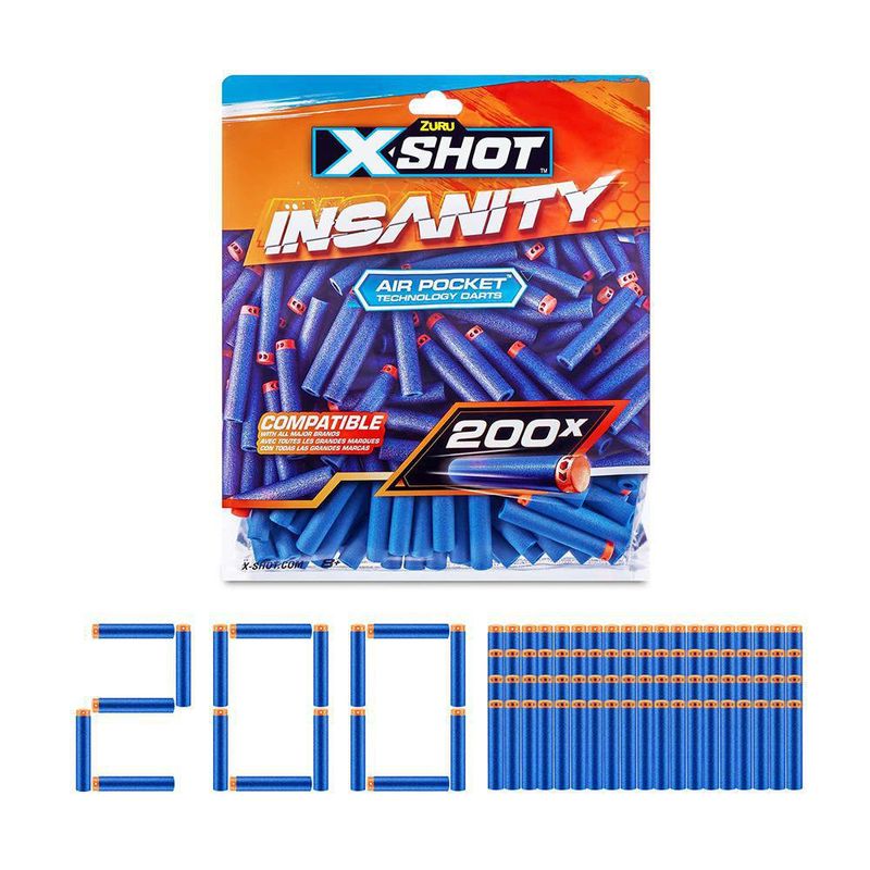 Xshot Insanity Refill 200 Pzas - Zuru