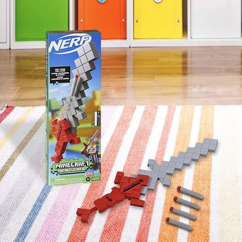 ESPADA NERF MINECRAFT LANZADARDOS DE ESPUMA