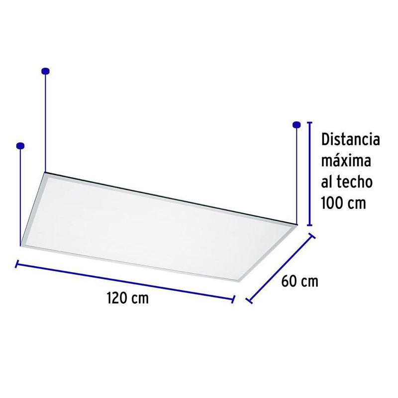 Panel LED Colgante Rectangular Luz Neutra 65 W - Volteck