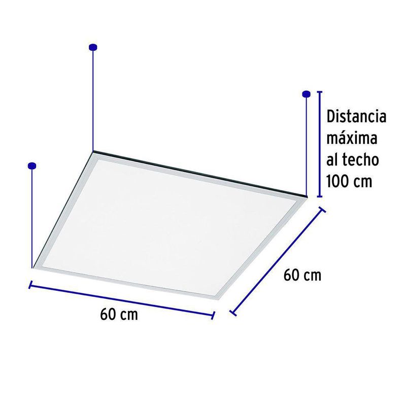 Panel LED Colgante Cuadrado Luz Neutra 45 W - Volteck