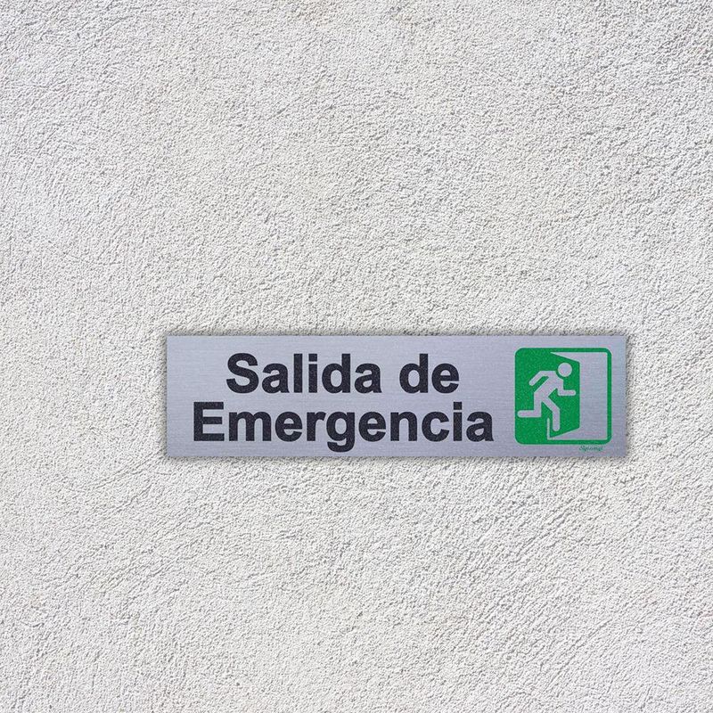 Rótulo Salida Emergencia 19x5 Cm - Sigo