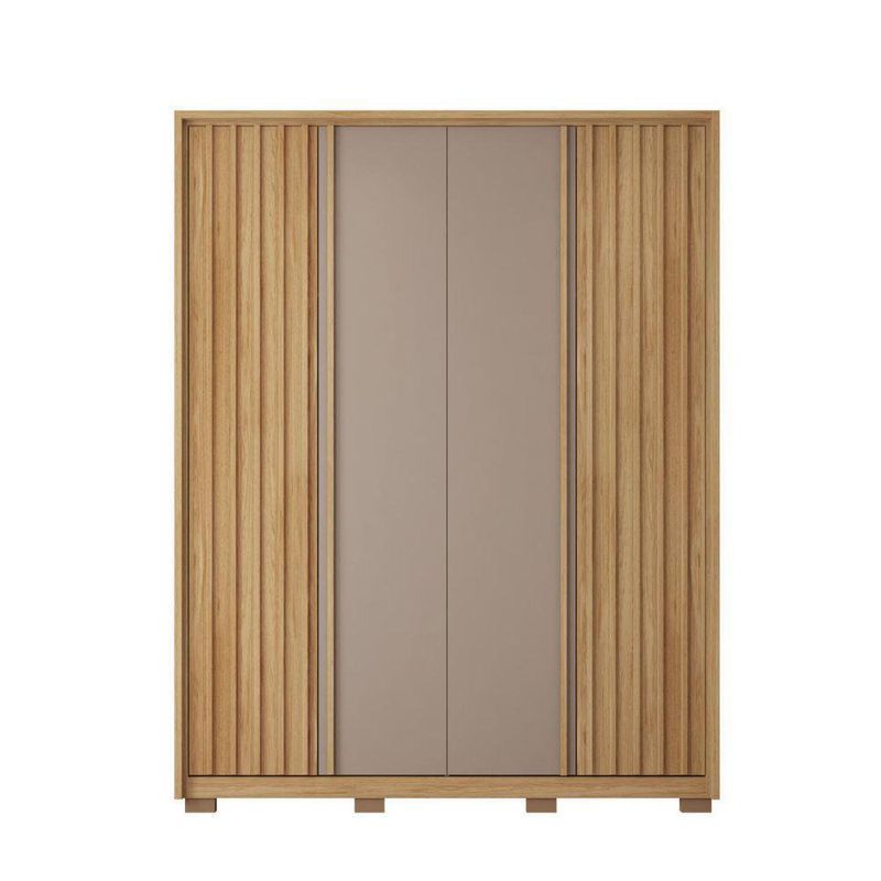 Armario Barb De Madera Café Y Gris 182x57x212 Cm - Zmobili