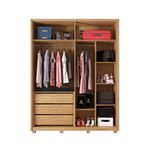 Armario Barb De Madera Café Y Gris 182x57x212 Cm - Zmobili