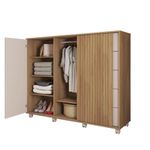 Gavetero Barb De Madera Café Y Blanco 136x45x118 Cm - Zmobili