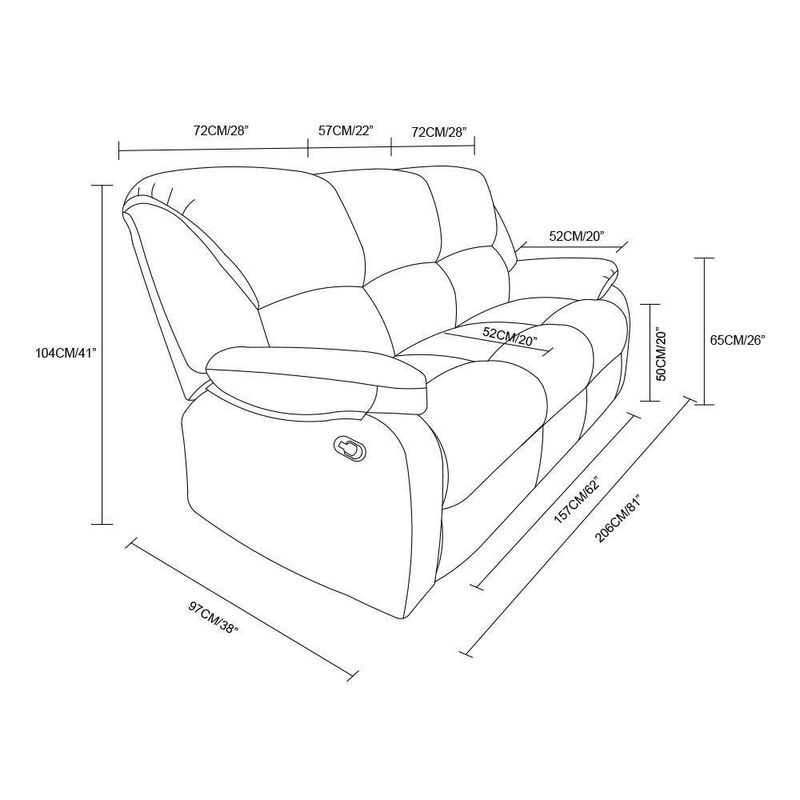 Set-De-Sala-Reclinable-Crown-De-3-Pzas---Varios-Colores