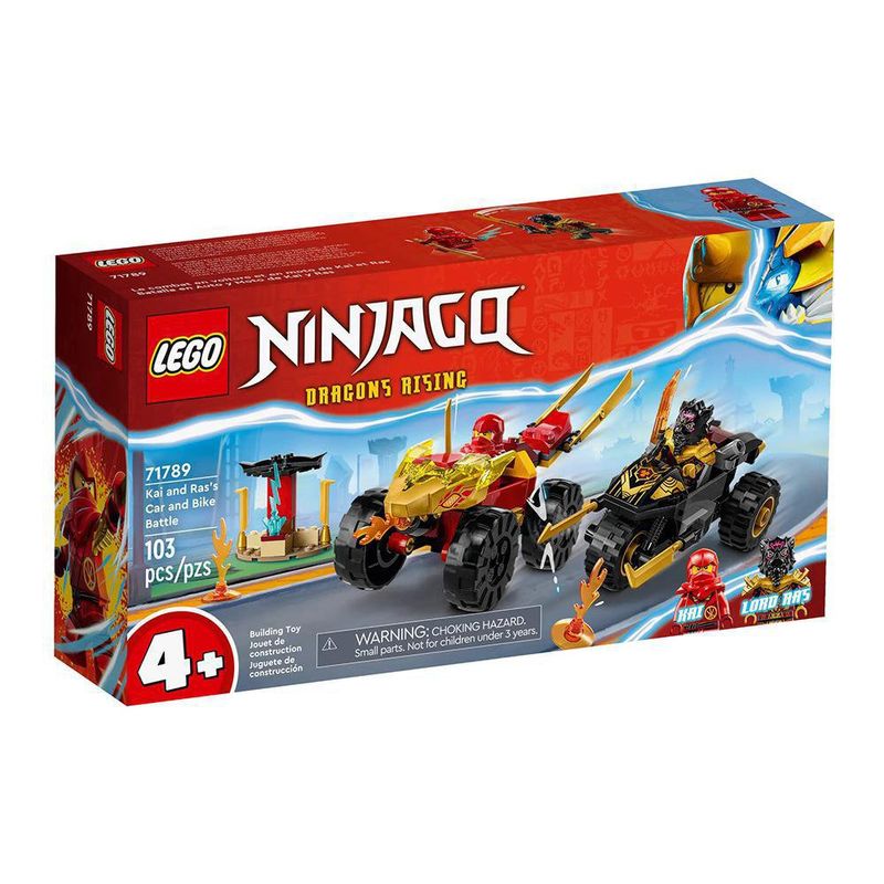 Batalla En Coche Y Moto De Kai Y Ras Ninjago 103 Pzas - Lego