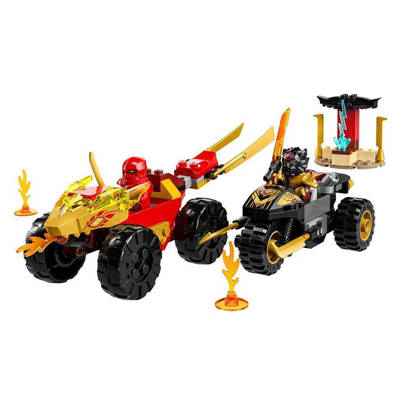 Batalla En Coche Y Moto De Kai Y Ras Ninjago 103 Pzas - Lego