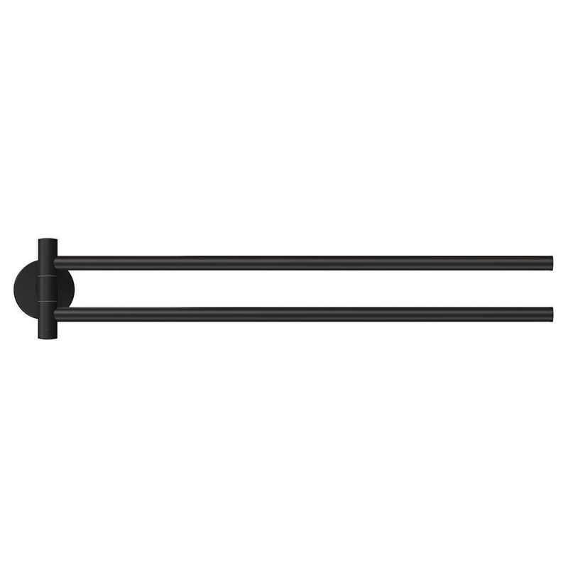 Toallero De Barra Adhesivo 2 Brazos Moon Black - Tesa