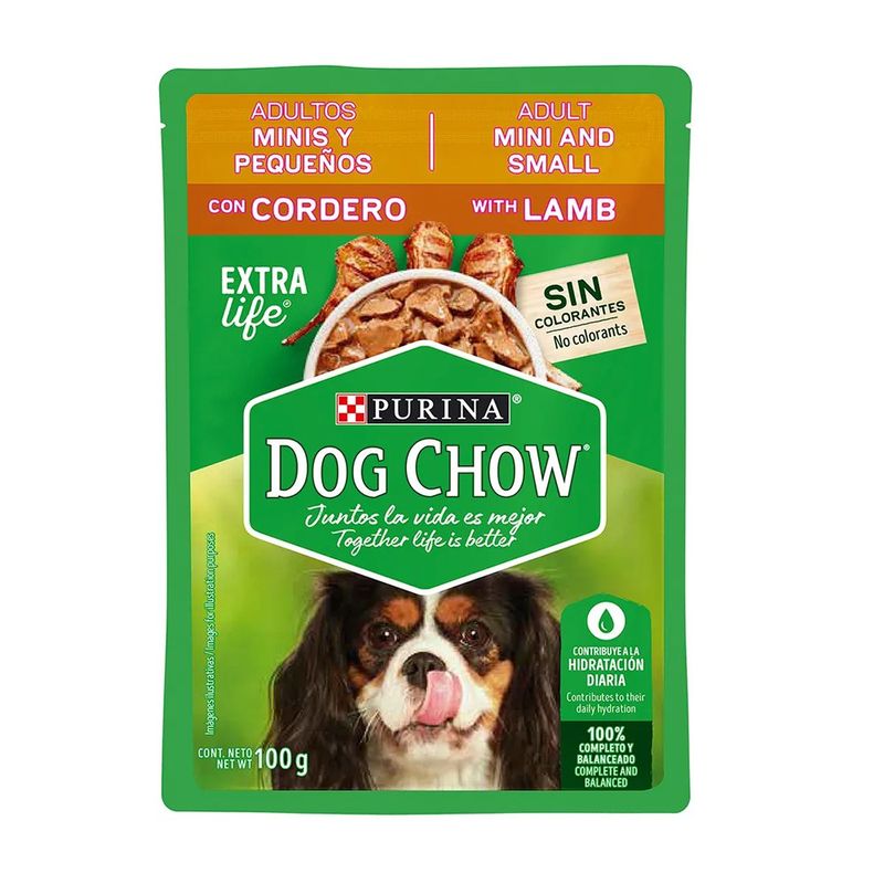 Sobre De Alimento Para Perro Adulto Con Cordero 100 G - Dog Chow