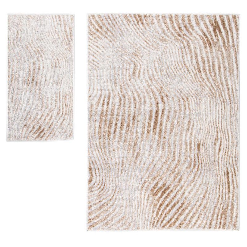 Combo Alfombra Salamanca Ondulada 133x190+57X110 Cm - Viva