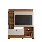 Mueble Modular Eris Café Y Blanco 160x39x187 Cm - Zmobili