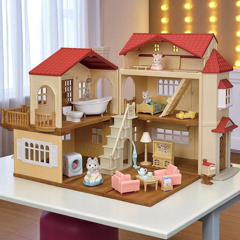 Calico Critters Sylvanian Families Red Roof Red Roof Casa De MuÃ±ecas  Calico Critters Conejitos Casa De MuÃ