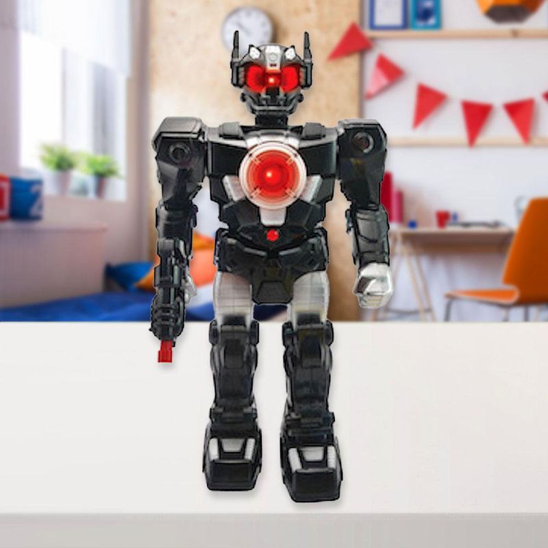 Figura Robót Animado Negro 15 Plg - Grandex
