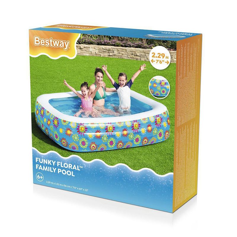 Piscina Inflable Estampado Flores 229x152x56 Cm - Bestway