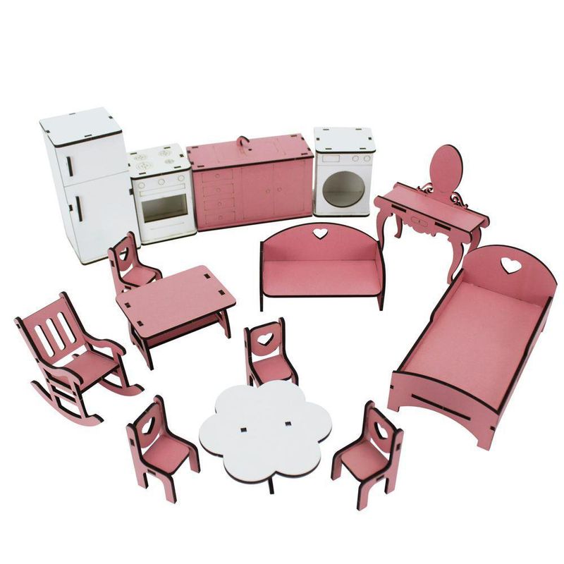Casa-de-Madera-Rosa-para-Muñecas