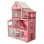 Casa-de-Madera-Rosa-para-Muñecas