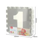 Mat De Rompecabezas De Números Gris 9 Pzas - Koala Kids