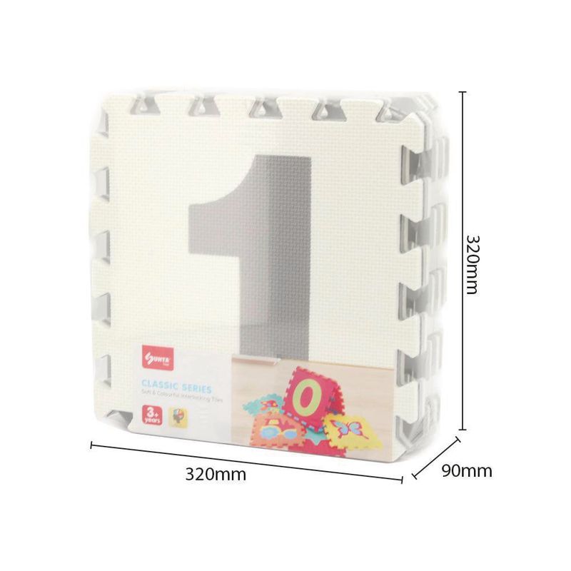 Mat De Rompecabezas De Números Gris 9 Pzas - Koala Kids