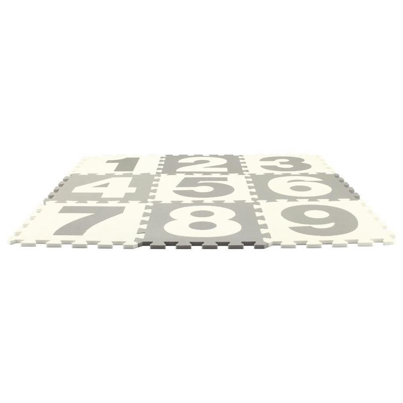 Mat De Rompecabezas De Números Gris 9 Pzas - Koala Kids