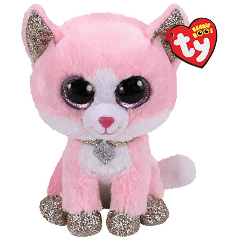 Beanie Boos Fiona Gato Rosado Mediano - Ty
