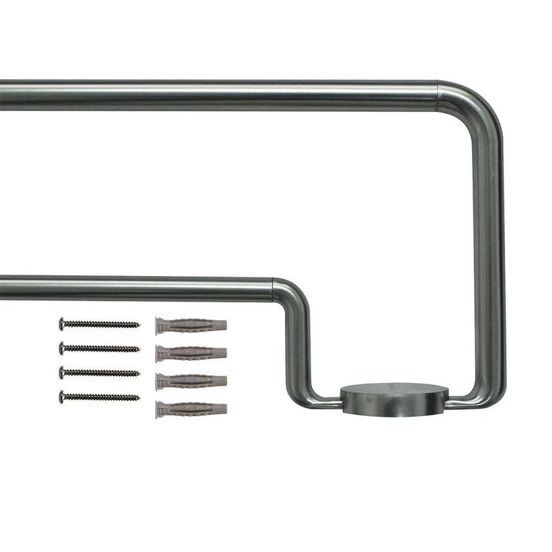 Galería Doble Sombrío Plateada Extensible De 120 - 210 Cm - Inspire