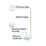 Recogedor Plástico Con Bastón De Madera - Klintek