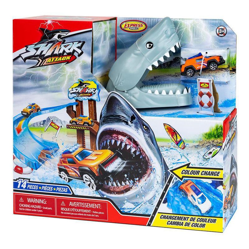 Pista de hot wheels tiburón hot sale