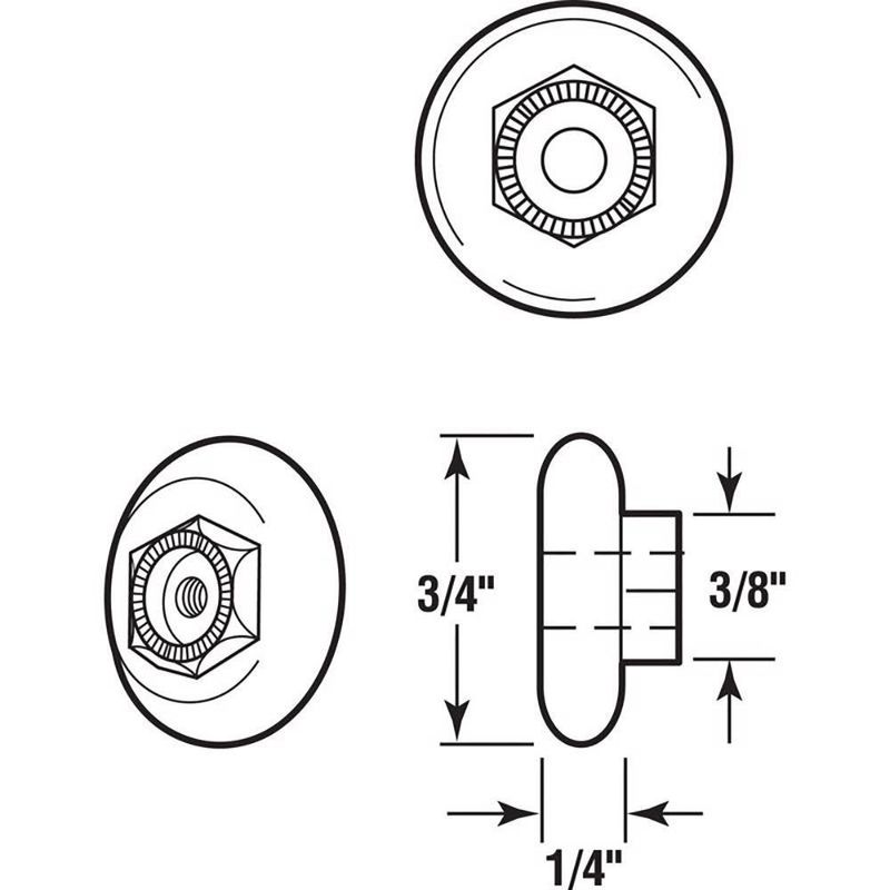 Rodillo Para Puerta De Ducha 3/4 Plg - Prime Line