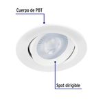 Lámpara LED Dirigible Empotrable Luz De Día 5 W - Volteck