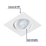 Lámpara LED Dirigible Empotrable Luz De Día 5 W Blanca - Volteck