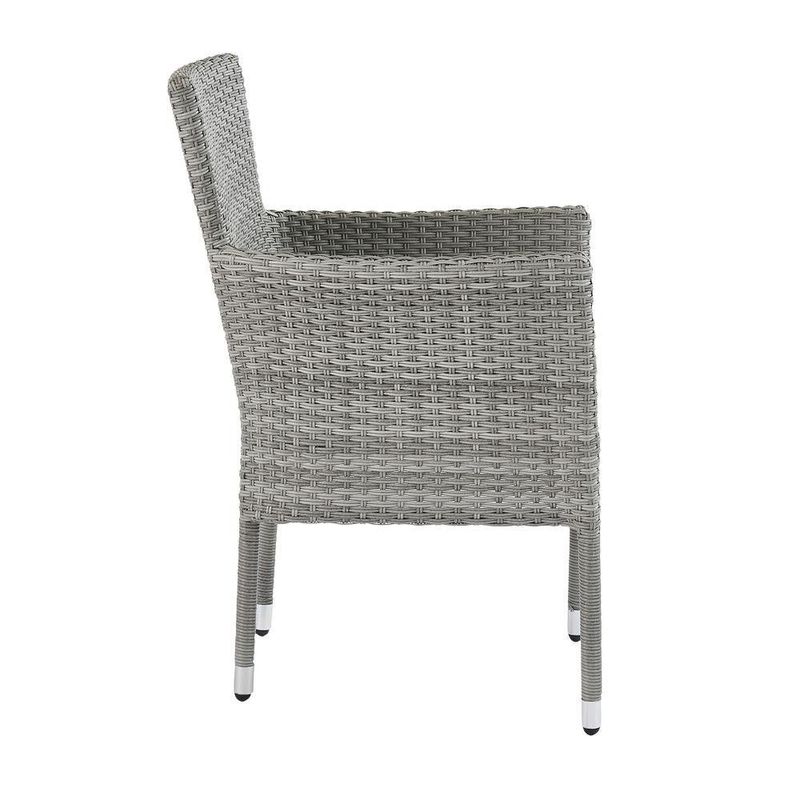 Silla Con Brazos Sion Gris Aluminio 75x55x84 Cm - Naterial