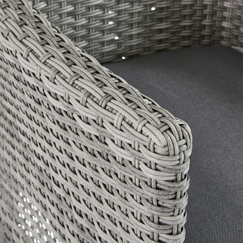 Silla Con Brazos Sion Gris Aluminio 75x55x84 Cm - Naterial