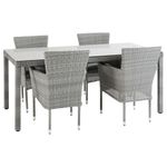 Silla Con Brazos Sion Gris Aluminio 75x55x84 Cm - Naterial