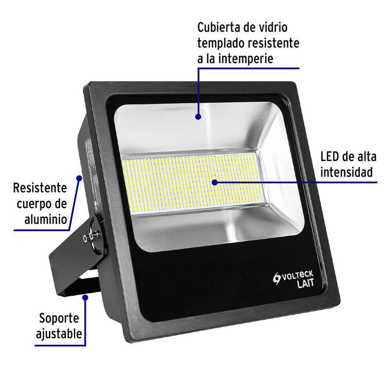 Reflector Delgado LED Luz Cálida 200 W - Volteck