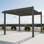 Pérgola Persea Techo Modular Gris 360x320x246 Cm - Naterial