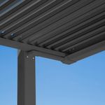 Pérgola Persea Techo Modular Gris 360x320x246 Cm - Naterial