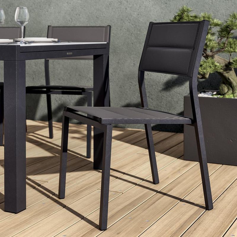 Silla Orion Gris Aluminio 55x46x85 Cm - Naterial