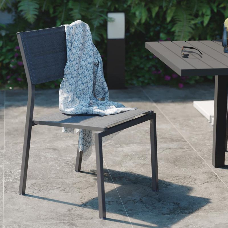 Silla Orion Gris Aluminio 55x46x85 Cm - Naterial