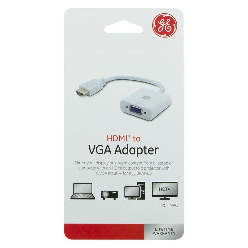 Adaptador De HDMI A VGA Blanco - GE