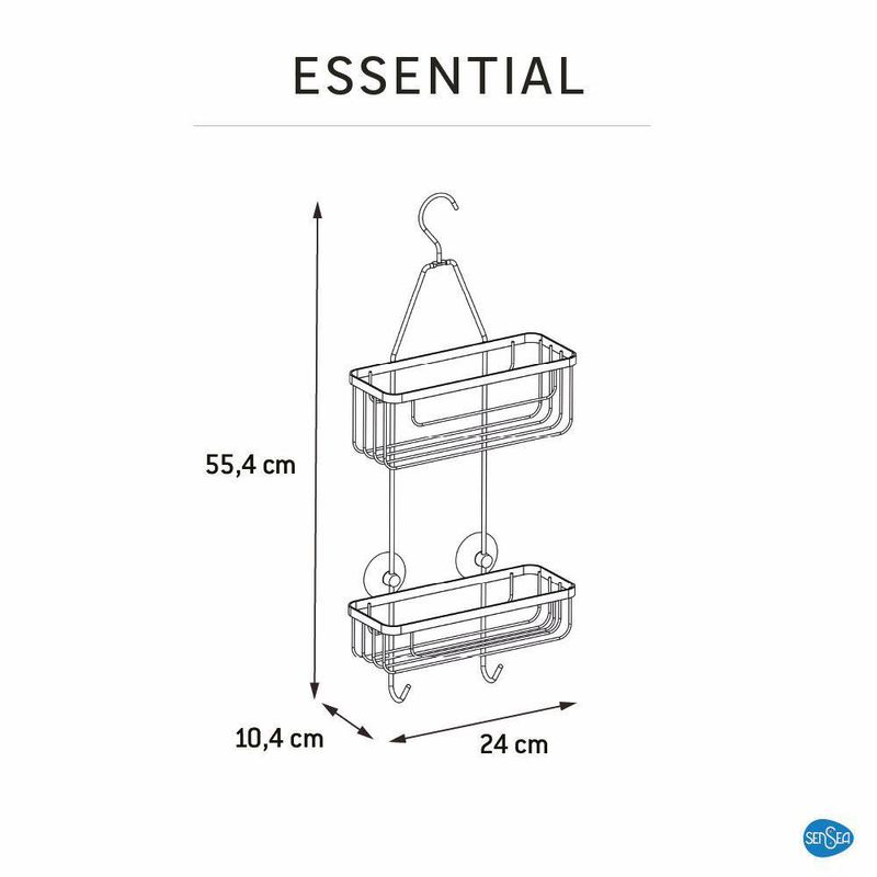 Organizador Para Baño De 2 Niveles Plateado - Sensea