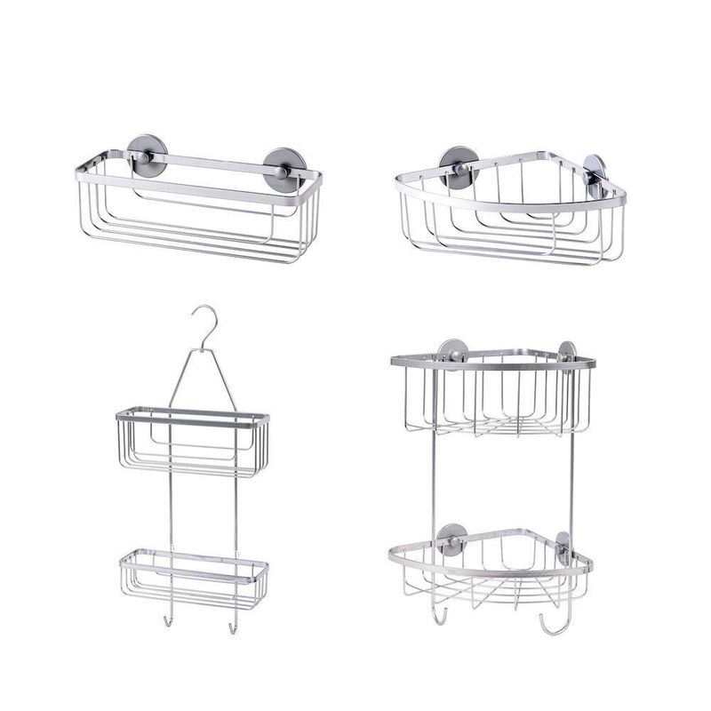 Organizador Para Baño De 2 Niveles Plateado - Sensea