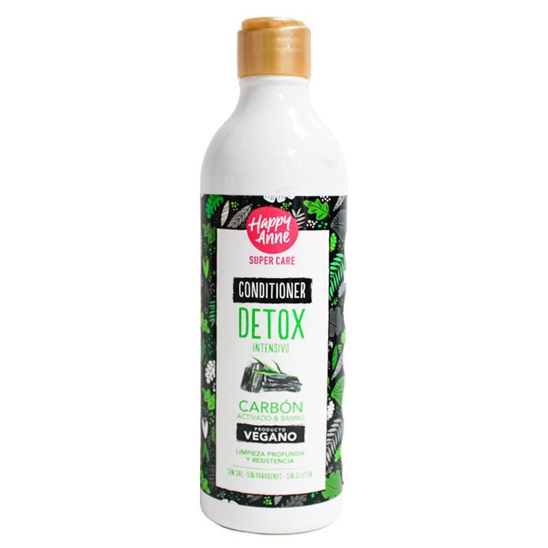 Acondicionador Detox Intensivo Carbón Y Bambú 340 Ml - Happy Anne
