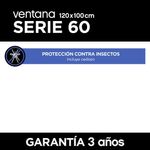 Ventana PVC S60 Corrediza con Cedazo 120 x 100 Cm