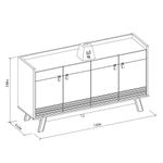Bufetera Eris Café Y Blanco 4 P 160x43x8 Cm - Zmobili