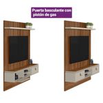 Mueble Panel Eris Café Y Blanco 180x33x185 Cm - Zmobili