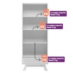 Trinchante Blanco Eris 71x40x185 Cm - Zmobili