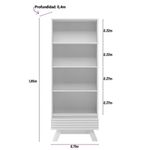 Trinchante Blanco Eris 71x40x185 Cm - Zmobili
