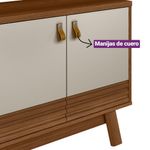 Mueble Rack de Sala Sedna Café y Blanco 160x36x69 Cm - Zmobili