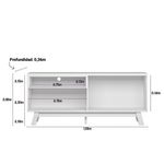 Mueble Rack de Sala Sedna Café y Blanco 160x36x69 Cm - Zmobili